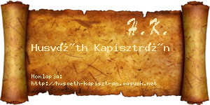 Husvéth Kapisztrán névjegykártya